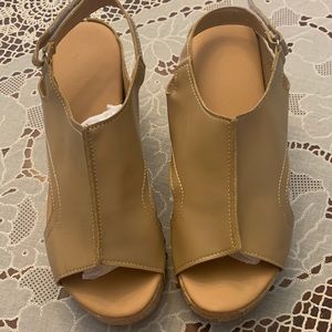 Comfy Tan Wedges